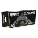 Набор красок AK Interactive Real Colors - WWII US Aircraft Interior Colors