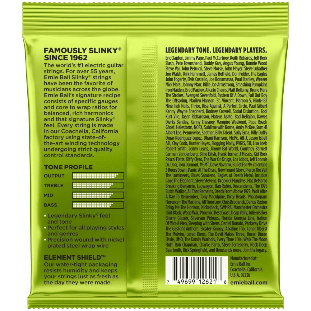 Струны для 7-струнной электрогитары Ernie Ball 2621 Regular Slinky