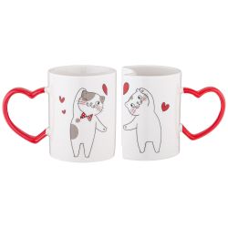 НАБОР ИЗ 2 КРУЖЕК "ДАВАЙ ОБНИМЕМСЯ" 260 МЛ