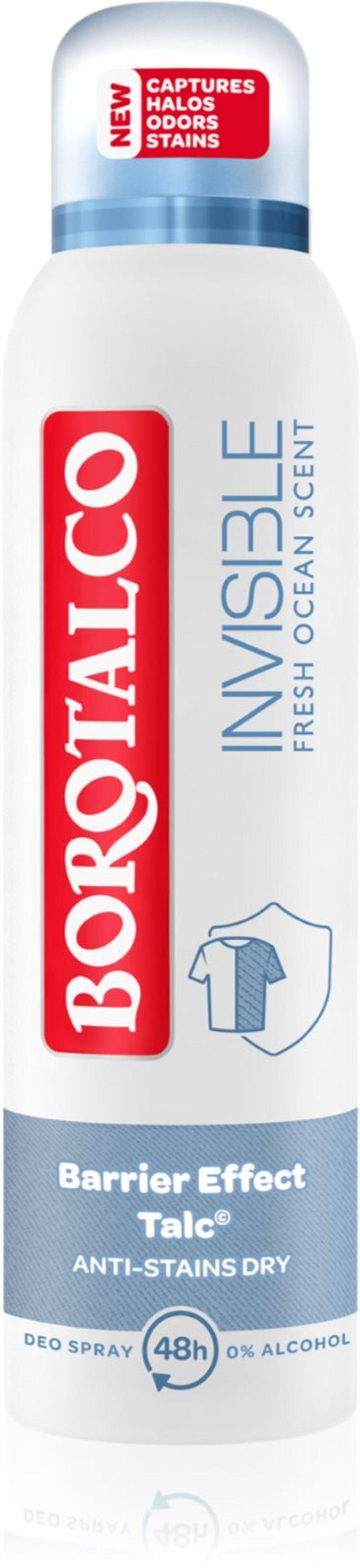 Borotalco Invisible Fresh - спрей-дезодорант 48-часовой эффект /   150  ml  / GTIN 8002410043464