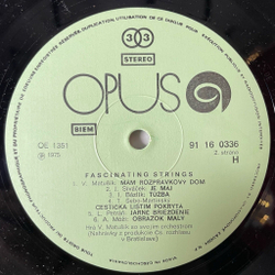 Винтажная виниловая пластинка LP The String Orchestra Of Vieroslav Matusik Fascinating Strings (Чехословакия 1976)