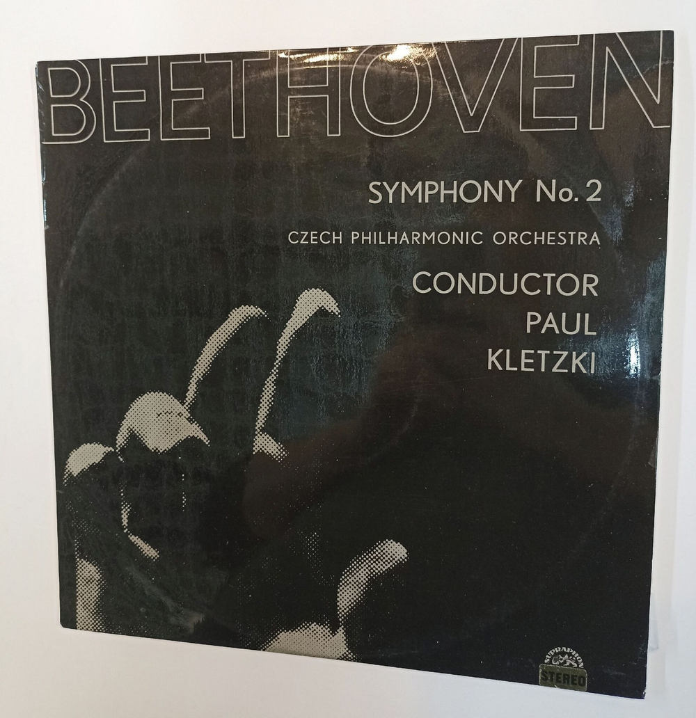 Винтажная виниловая пластинка LP Beethoven Бетховен, Czech Philharmonic Orchestra Conductor Paul Kletzki Symphony No. 2 Симфония № 2 (Чехословакия 1973)