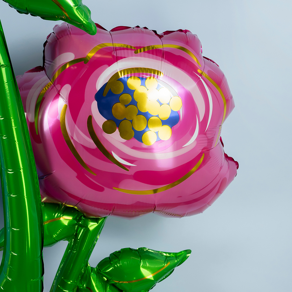 Шар (41''/104 см) Цветок, Роза, Красный, А050