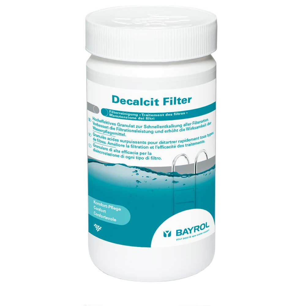 Декальцит Фильтр (Decalcit Filter), 1 кг банка, гранулы для очистки оборудования от налёта, Bayrol (4513111)