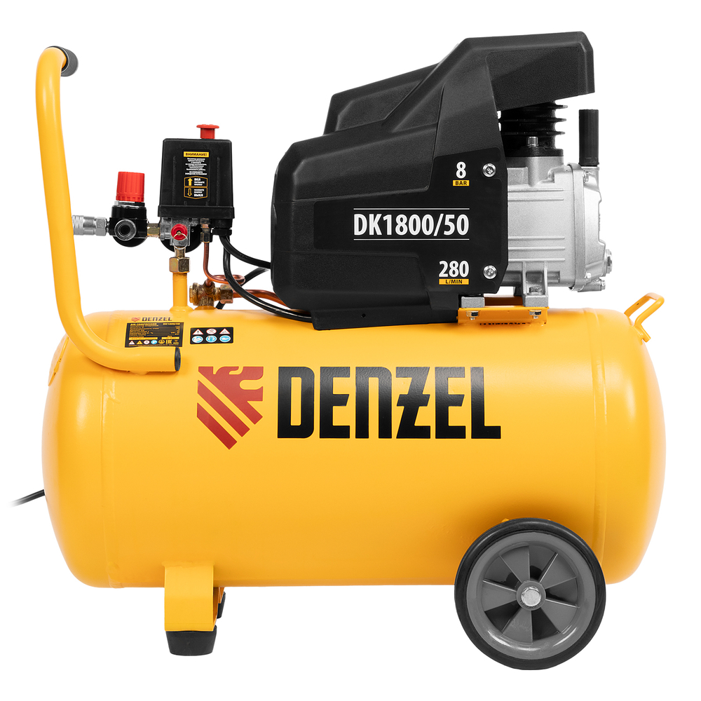 Компрессор воздушный DK1800/50,Х-PRO 1,8 кВт, 280л/мин, 50л// Denzel