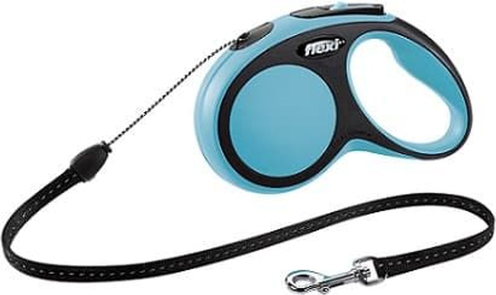FLEXI рулетка New Comfort S (до 12 кг) трос 5 м черный/синий
