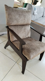 Кресло "Луна" Невада латте, Орех