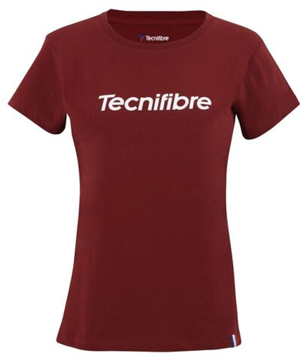 Женская теннисная футболка Tecnifibre Club Cotton Tee - cardinal