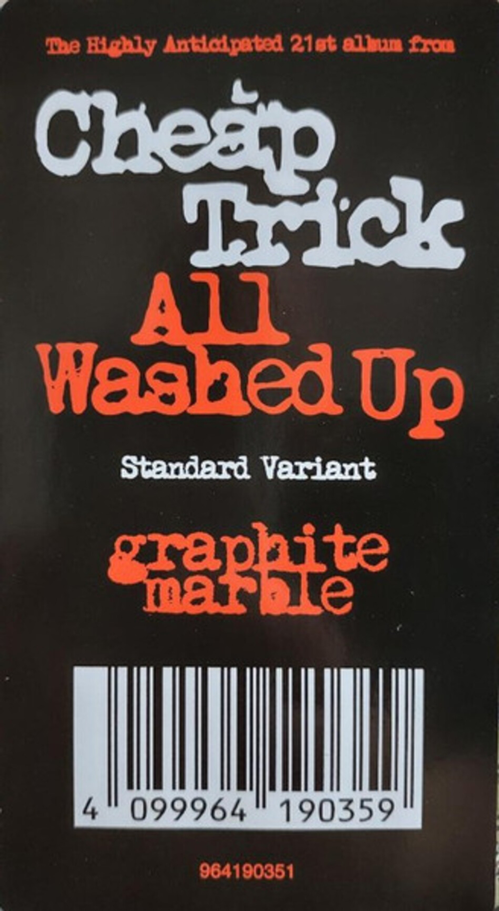 Cheap Trick / All Washed Up (Limited Edition)(Coloured Vinyl)(LP)