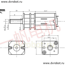 Мотор-редуктор N20/6В/1:100/150