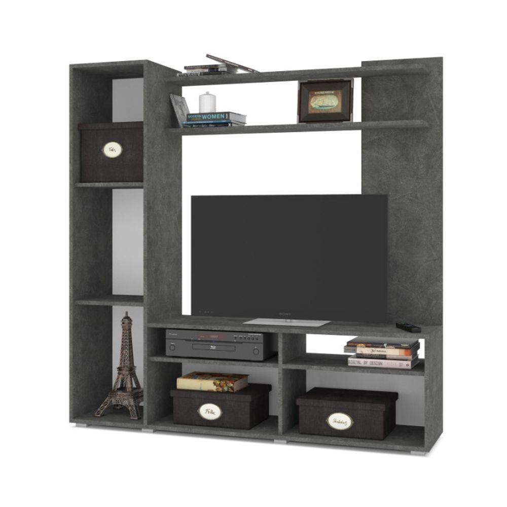 Стенка "Рига" (Камень темный/Ирландский дуб), ЛДСП, MODERN, г. Ижевск