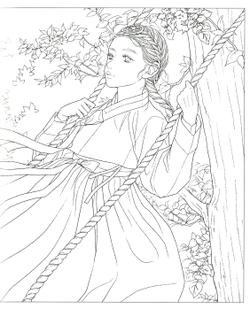 World Girl. Coloring Book