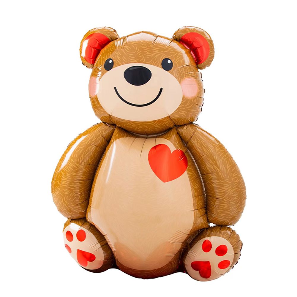 Шар (33&#39;&#39;/84 см) Фигура, Мишка с сердцем, 1 шт.