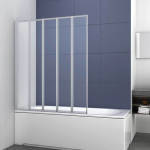 Душевая шторка на ванну VSB-32120CL, 1200*1400, хром, стекло прозрачное, , шт