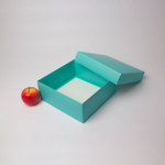 Коробка крышка-дно 25x10x25, тиффани, картон