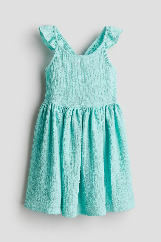 H&M Платье с воланами, бирюзовый