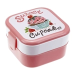 Контейнер для обеда (0,4+0,4 л) Капкейк