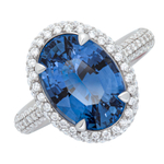 Кольцо с Сапфиром и Бриллиантами, R0070-41/1