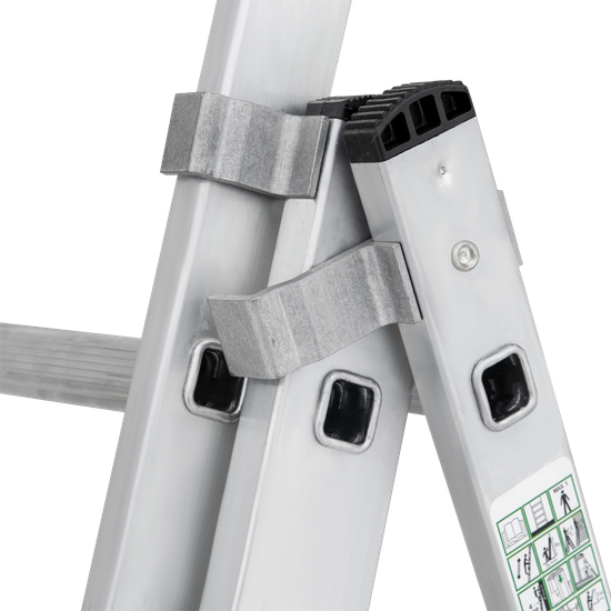 Лестница алюминиевая 3-х секционная 8 ступеней Новая высота NV1230 артикул 1230308