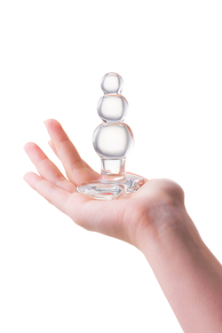 Анальная втулка Sexus Glass, стекло, прозрачная, 10,5 см, Ø 3,5 см