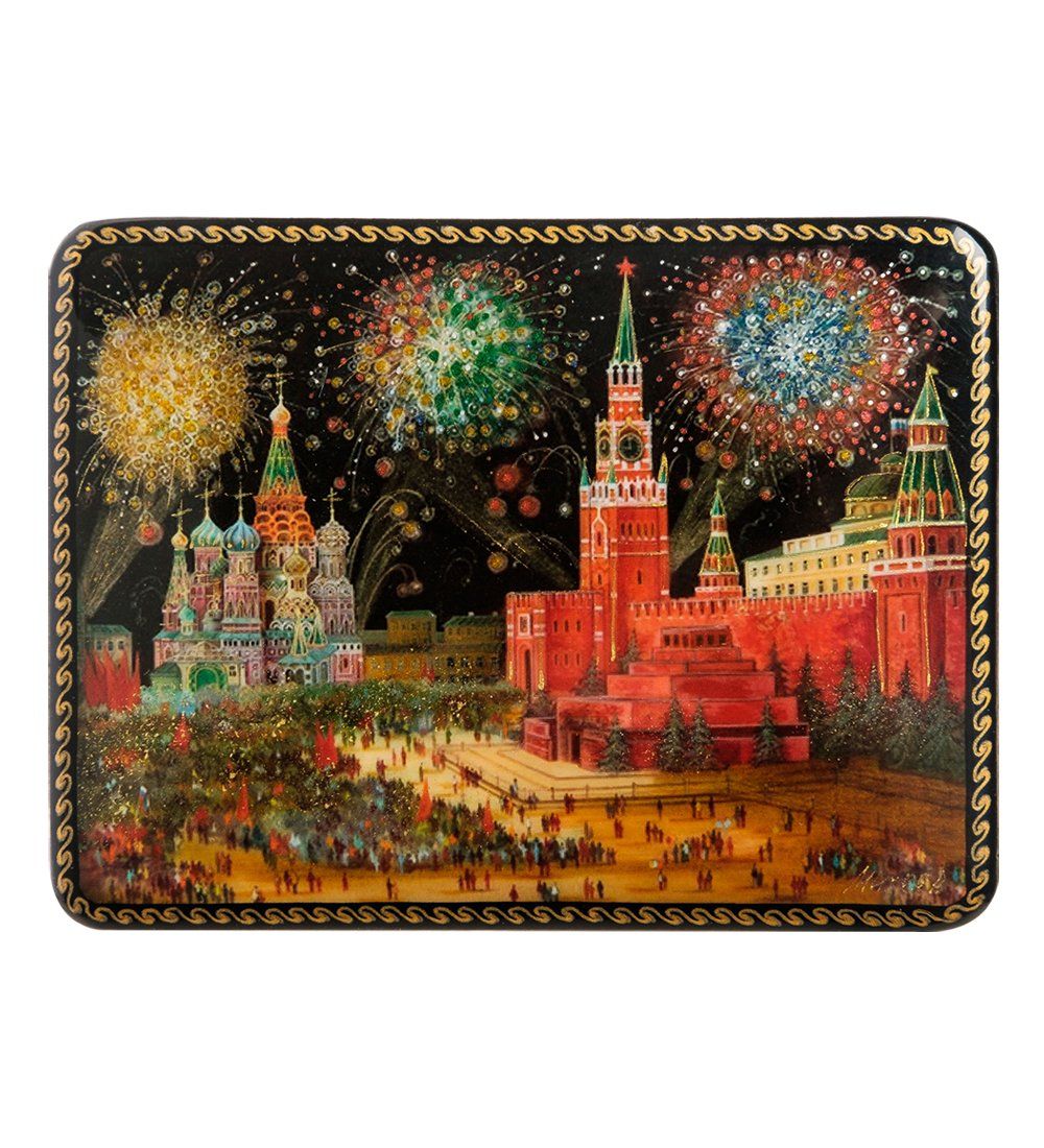 ШК-19/10-E Шкатулка в технике декупаж «Москва» (10х8х3,5)