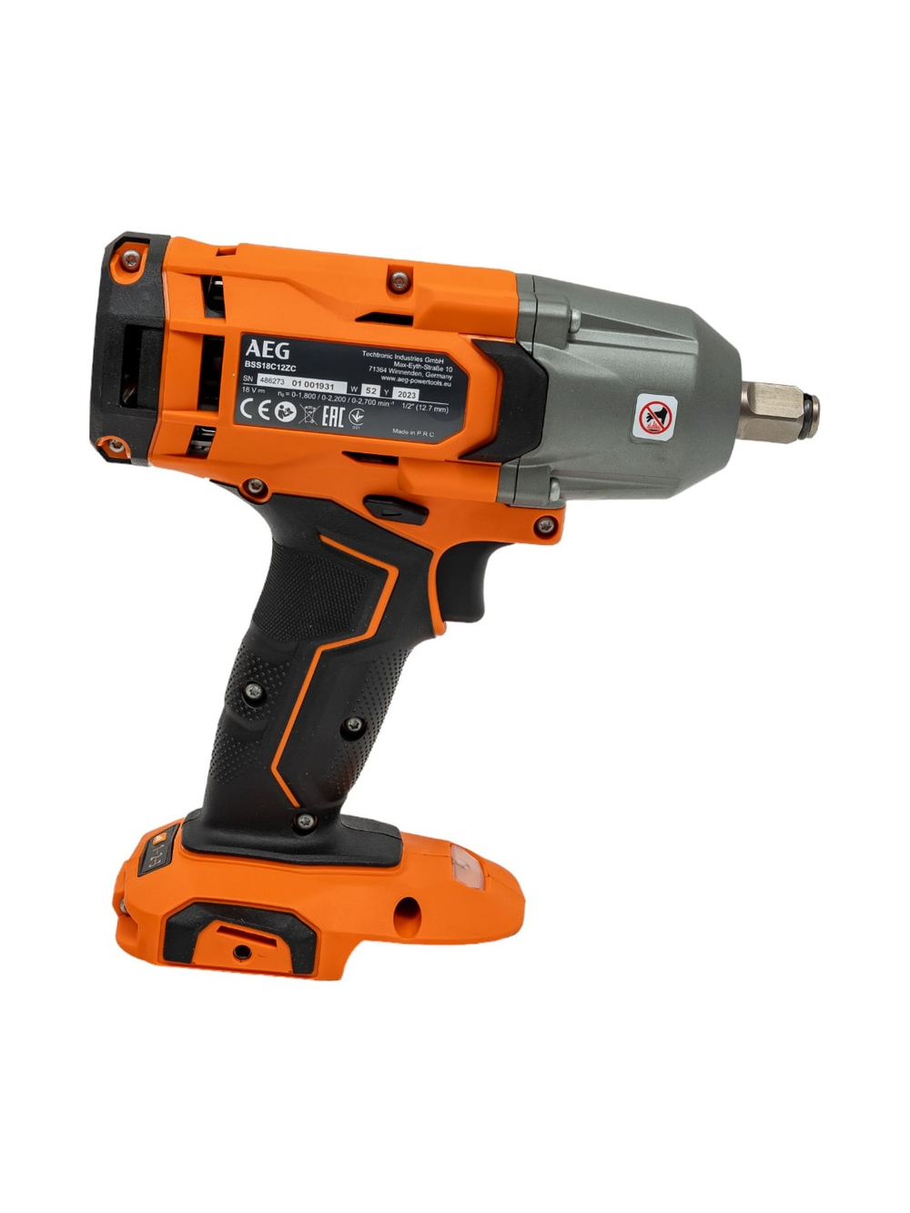 Ударный гайковерт AEG BSS18C12ZC-0 18В 4935481078
