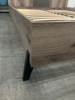 Кровать с ножками Ольга-3 Дуб делано серый/сиьвер Пэлас 1200 + орт