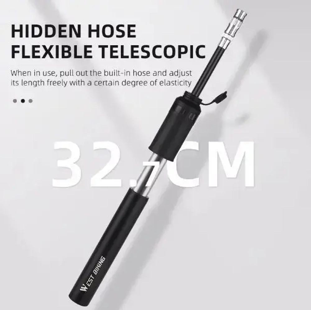 Насос ручной велосипедный West Biking, YP0711150