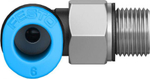 QSML-M7-6-100 Угловой штуцер с цанговым зажимом и резьбой