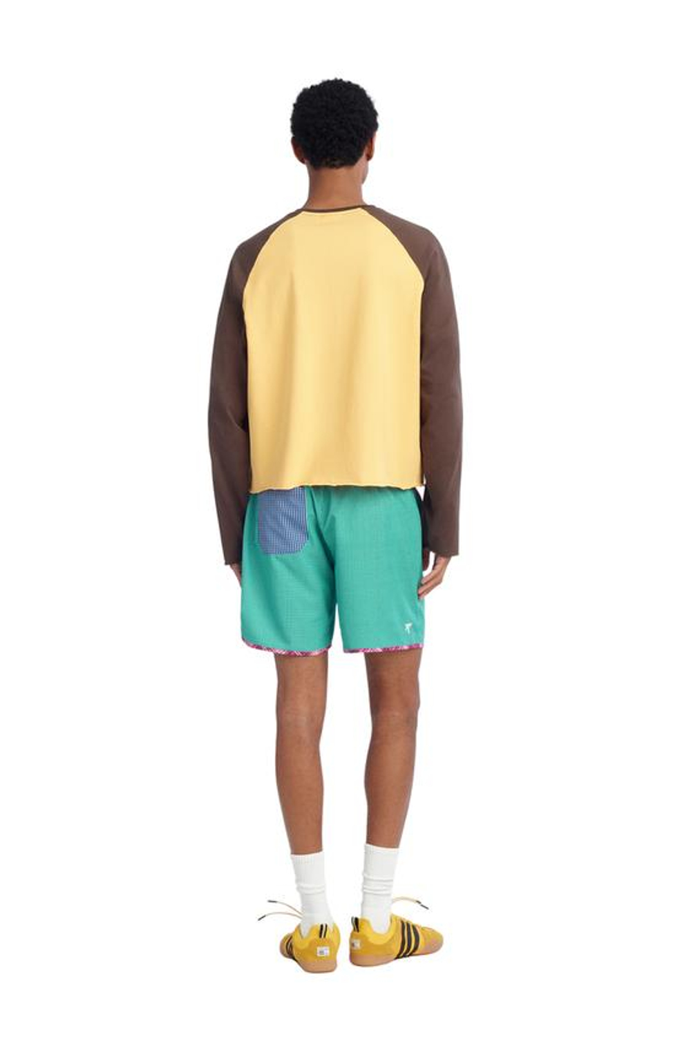 ZARA X BENITO ANTONIO ФУТБОЛКА В СТИЛЕ КОЛОР-БЛОК, ХАКИ