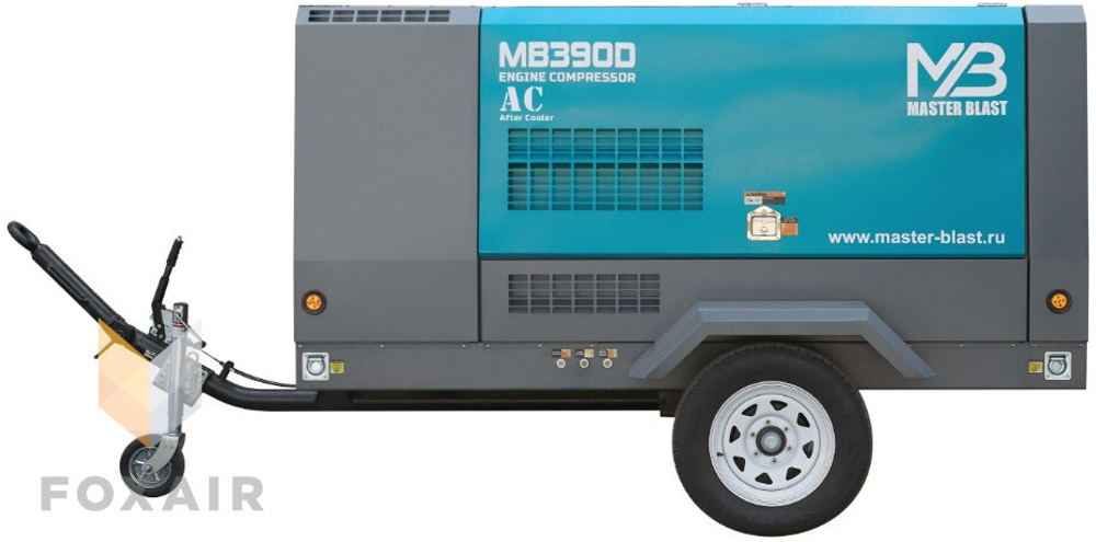 Винтовой дизельный компрессор master blast mb400d-7 + ac