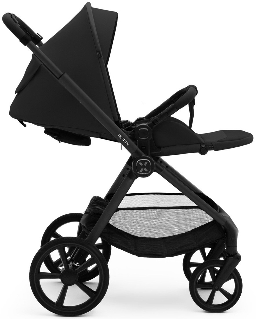 Коляска Agex Life 3 в 1 матовая рама с автокреслом i-Team ATG080 Grey ALB583 Black (Черный)