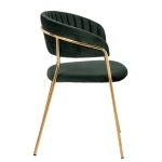 Комплект из 4-х стульев Bradex Home Turin зеленый, золотые ножки