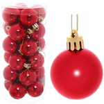 Новогодние шары 4 см (набор 24 шт) «Глянец», красный