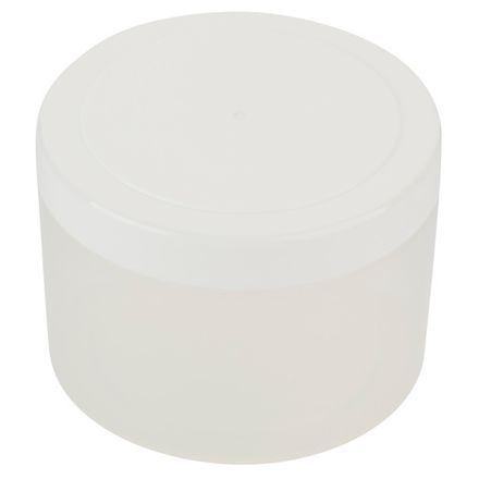 Банка прозрачная пластиковая с белой крышкой, 500мл