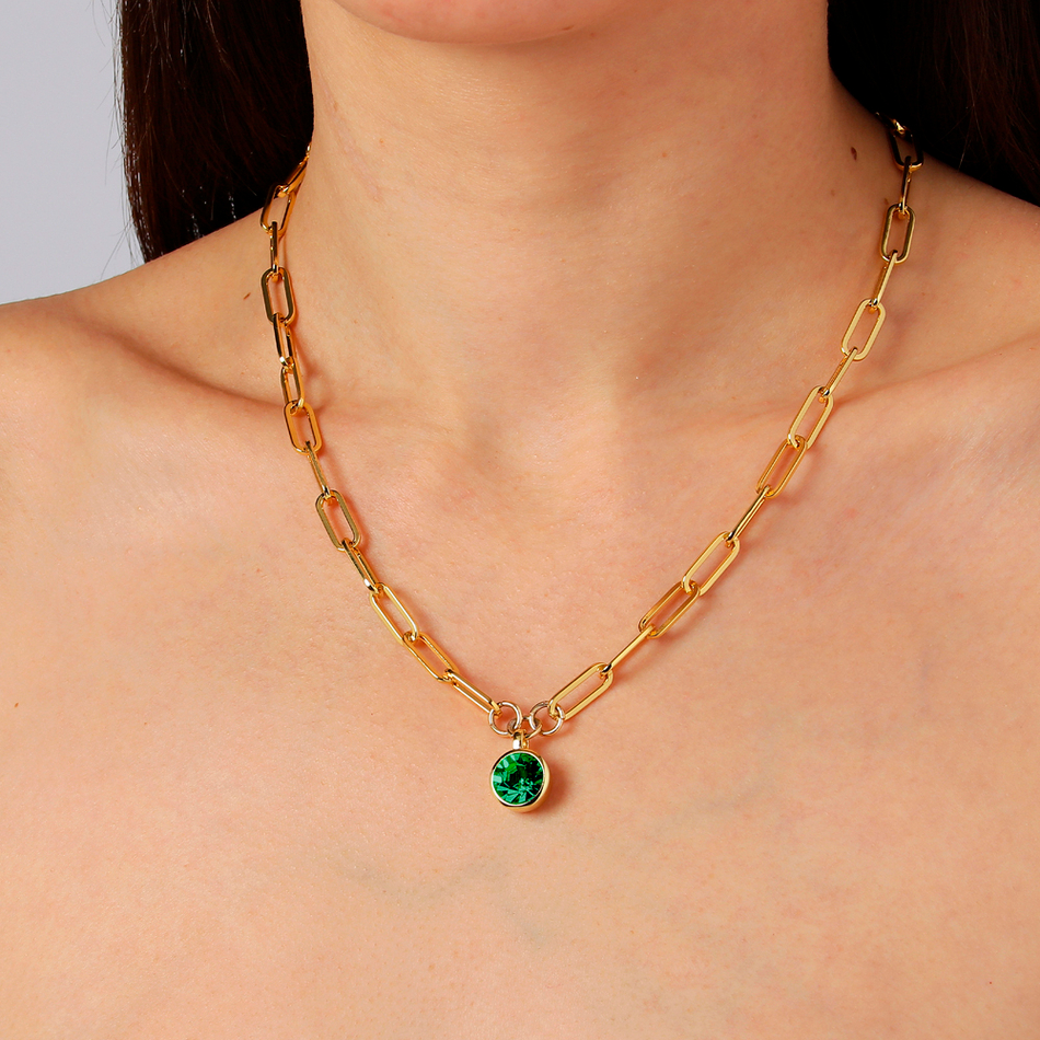Колье Dyrberg Kern LISANNA SG EMERALD GREEN 450088