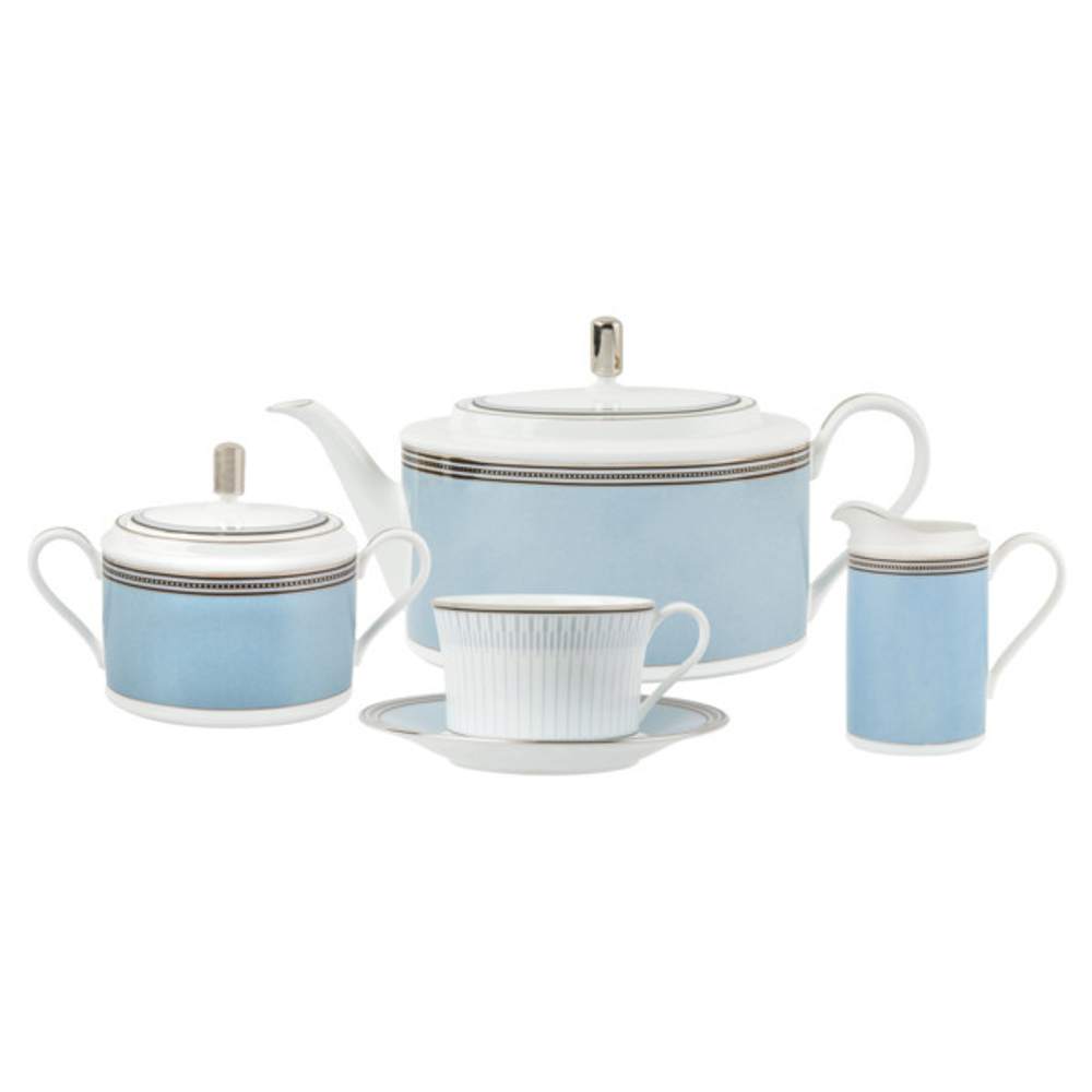 Сервиз чайный на 6 персон 15 предметов Noritake Богарт платиновый