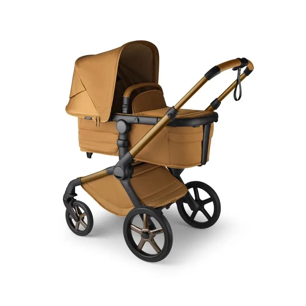 Коляска 2 в 1 Bugaboo Fox 5 Complete Noir Limited Edition Amber Glow