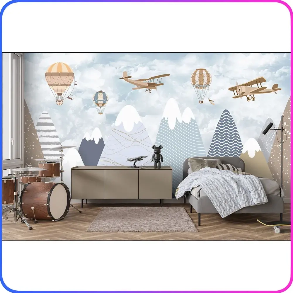 Фотообои флизелиновые в детскую "Детские горы" 500х300 см Luxury Walls AM06205-3