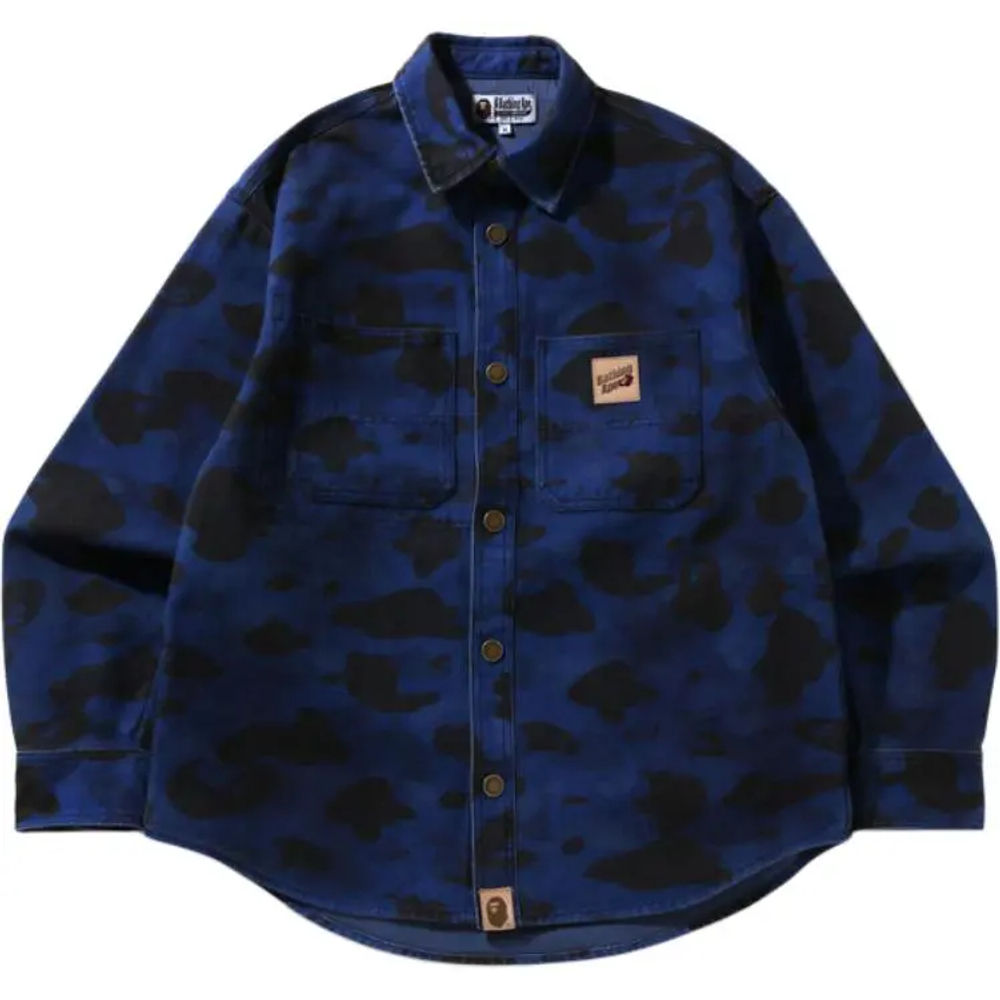 A Bathing Ape Bathing Ape Shirts Button Cotton Drop Shoulder Sleeve Moderate Workwear 0zxstm305311q