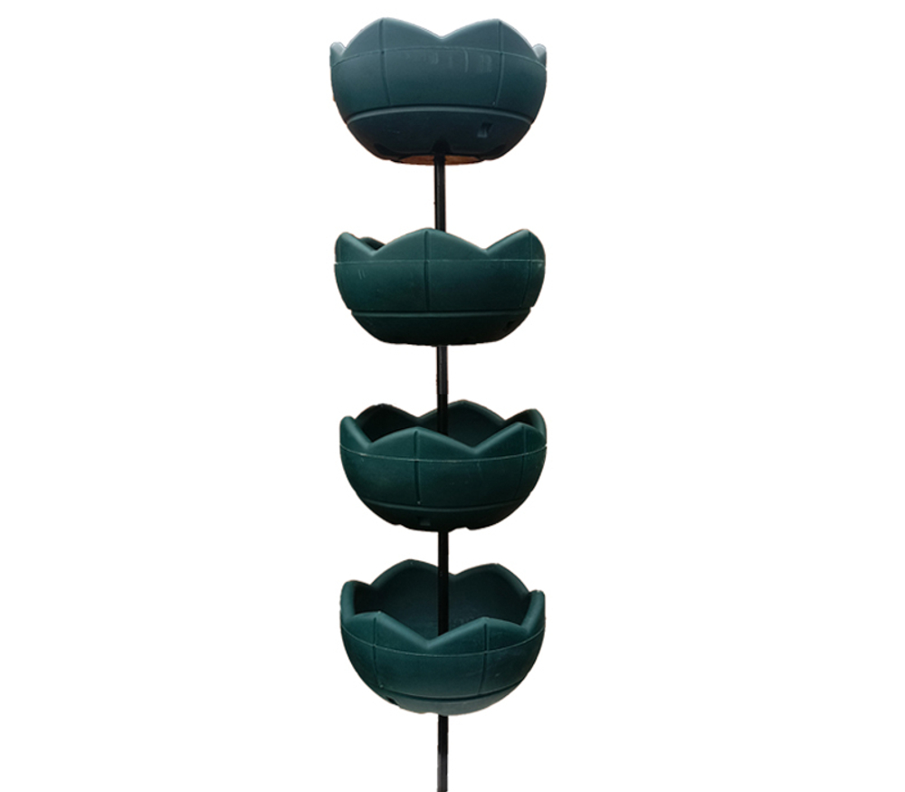 Садовый цветник Гейзер-4 с вазонами 500, зеленый, высота 1850