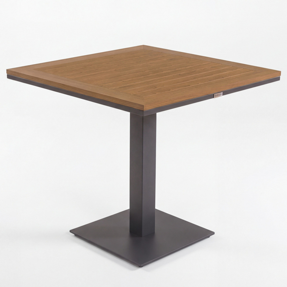 Стол обеденный Ideal Patio МИРРА алюминий, поливуд 80х80 см (1 ножка) резервный дубль