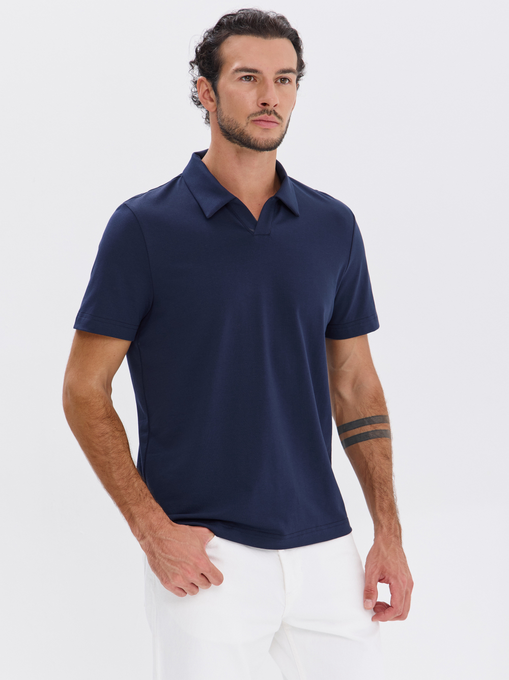 Футболка-поло трикотажная повседневная