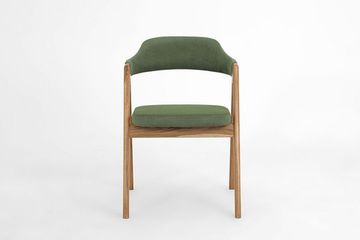 Кресло Авеню (дуб/тон 0 светлый дуб б/т/ткань GALAXY green)