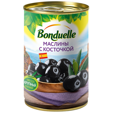 Маслины с косточкой Bonduelle 300 гр