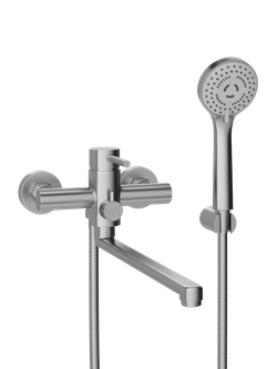 Смеситель с длинным изливом для ванны STWORKI Киркенес S45110S сталь