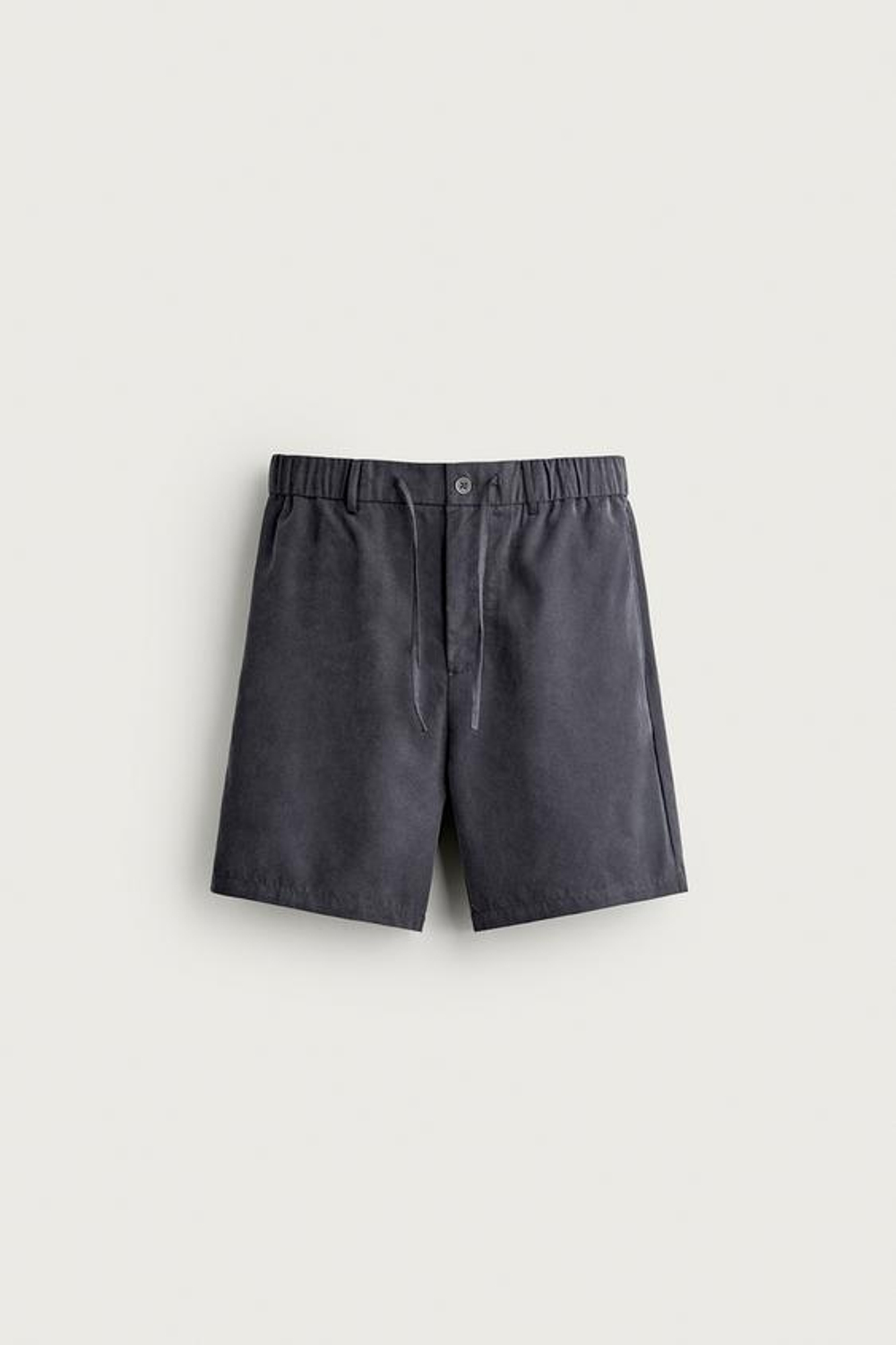ZARA СТРУЯЩИЕСЯ ШОРТЫ RELAXED FIT, МОРСКОЙ СИНИЙ