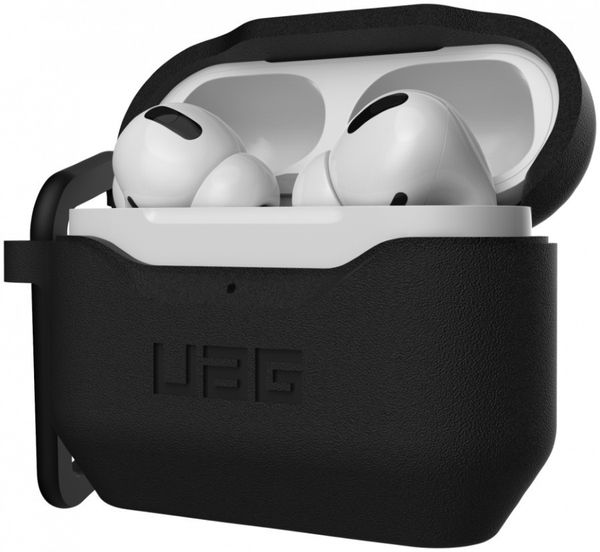 Чехол с карабином Urban Armor Gear (UAG) Standard Issue Silicone 001 Case для AirPods Pro, цвет Черный (Black)