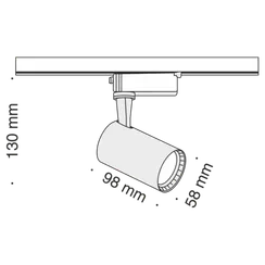 Трековый светильник Вуоро / Vuoro Unity   4000K  6Вт Technical tr003-1-6w4k-b