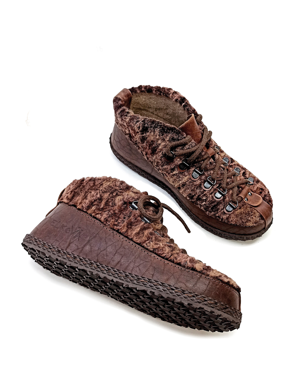 Ботинки каракуль "Shade of Marsala"